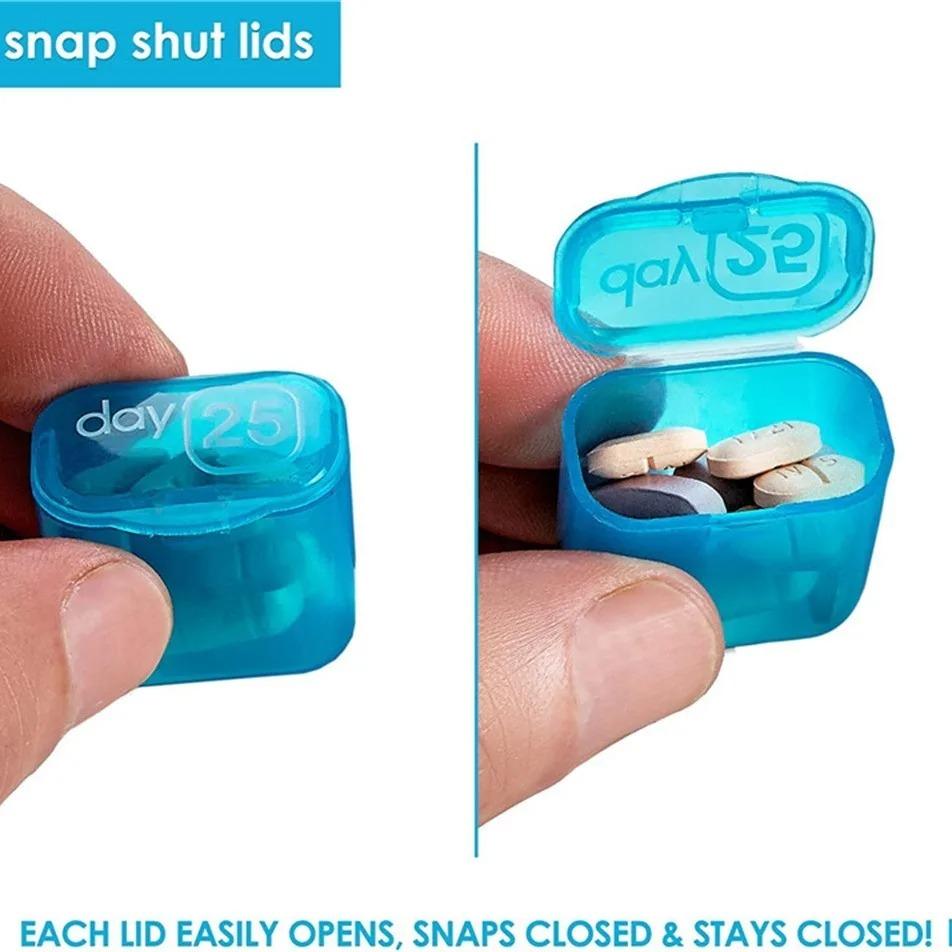 1 шт. Пластиковая таблетница с несколькими отделениями, тип клавиатуры, 31 отделение, независимое хранение, большие капсулы для хранения лекарств с датой