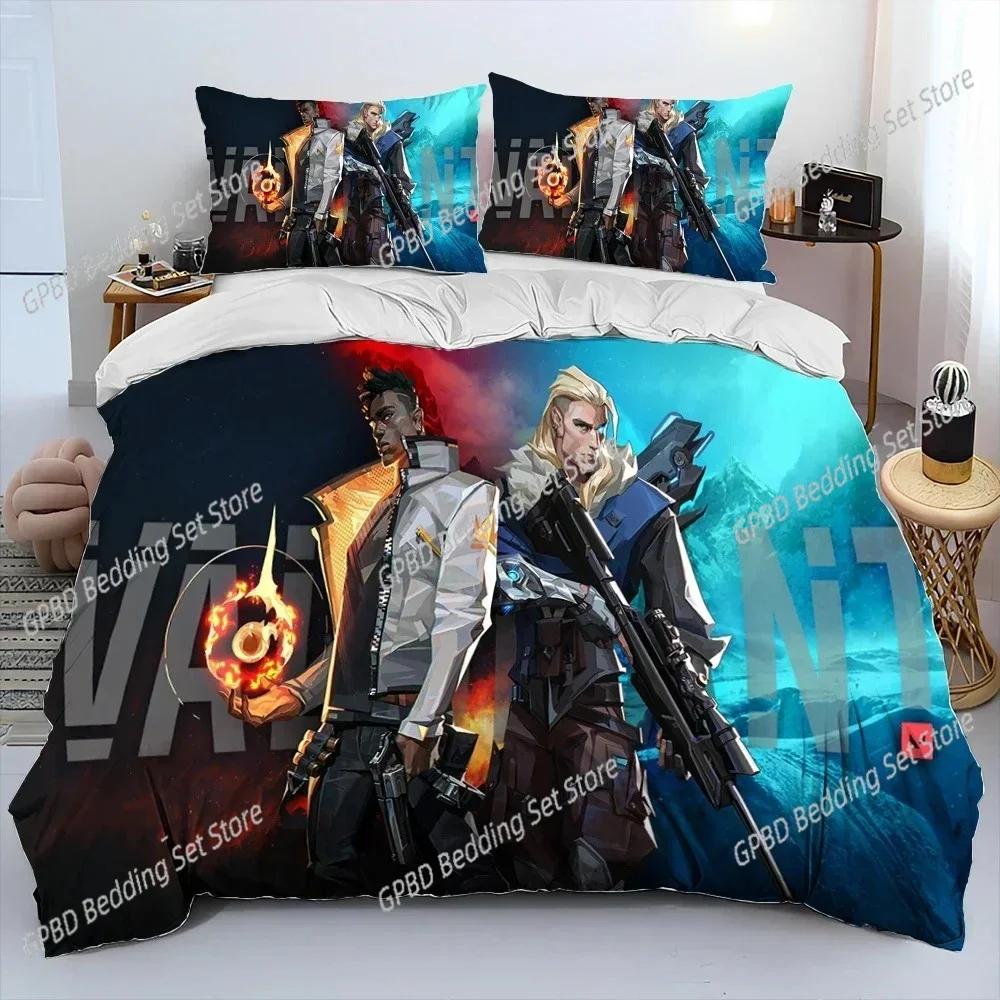 VALORANT Game Cartoon 3D NEW Duvet Cover Pillowcase Bedding Set Adult Boy Girl Bedroom Decoration Children Single Double Large