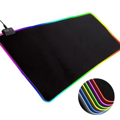 Светодиодный коврик для мыши с RGB-подсветкой, чехол для клавиатуры, коврик для стола, цветной коврик для мыши, нескользящий светящийся многоразмерный коврик для компьютерных геймеров для ПК