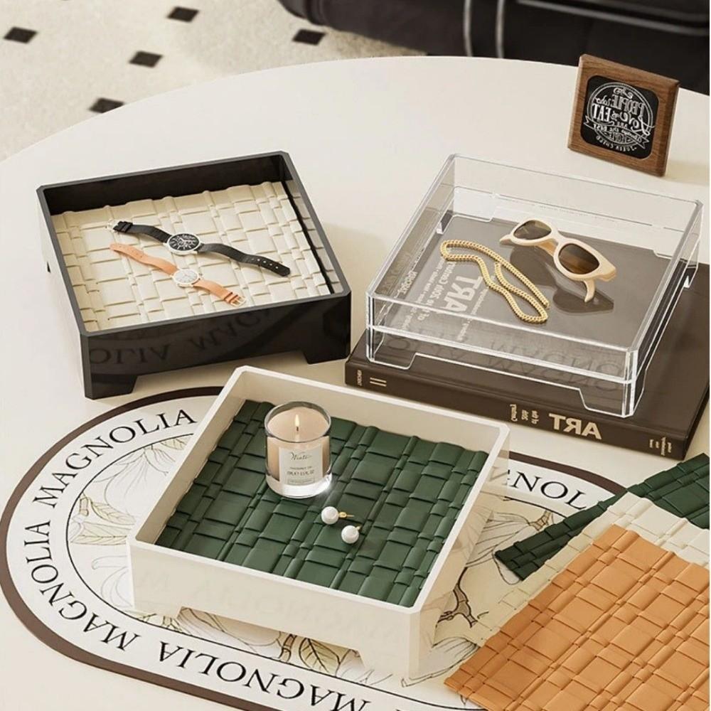 Древний кожаный лоток-коробка для хранения с ковриком, лоток для ключей при входе, лоток для ароматерапии, легкий роскошный держатель для ключей, лотки