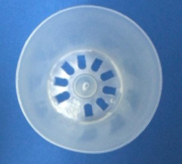 Translucent plastic 100 pieces pots, 6cm,