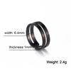 My Shape Geometric Black Rings for Men Women Stainless Steel Wide Cuff Ring Couple Dating  Jewelry anillos mujer bague