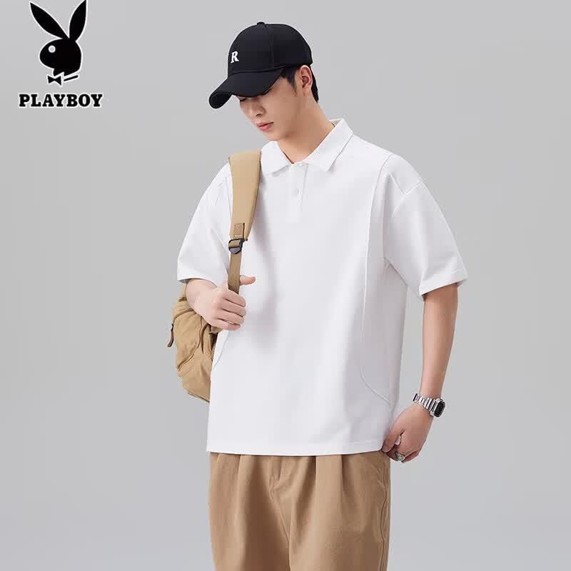 PLAYBOY Мужская летняя дышащая рубашка-поло