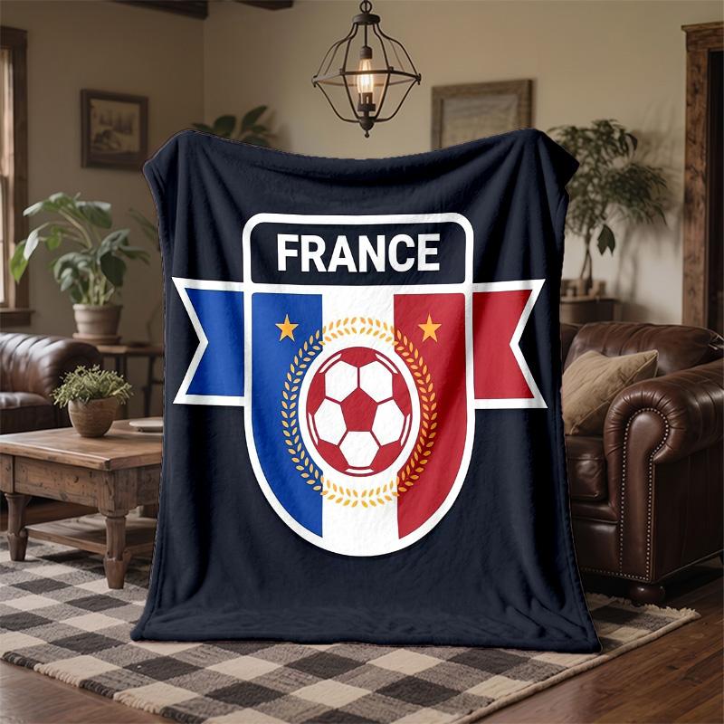 France national football team Print Flannel Blanket Soft Warm Sofa Bed Throw Blanket For Home Office Bedroom