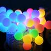 Outdoor LED White Solar Ball String Lights for Canopy, Camping, Weddings, Festivals, and Decorations