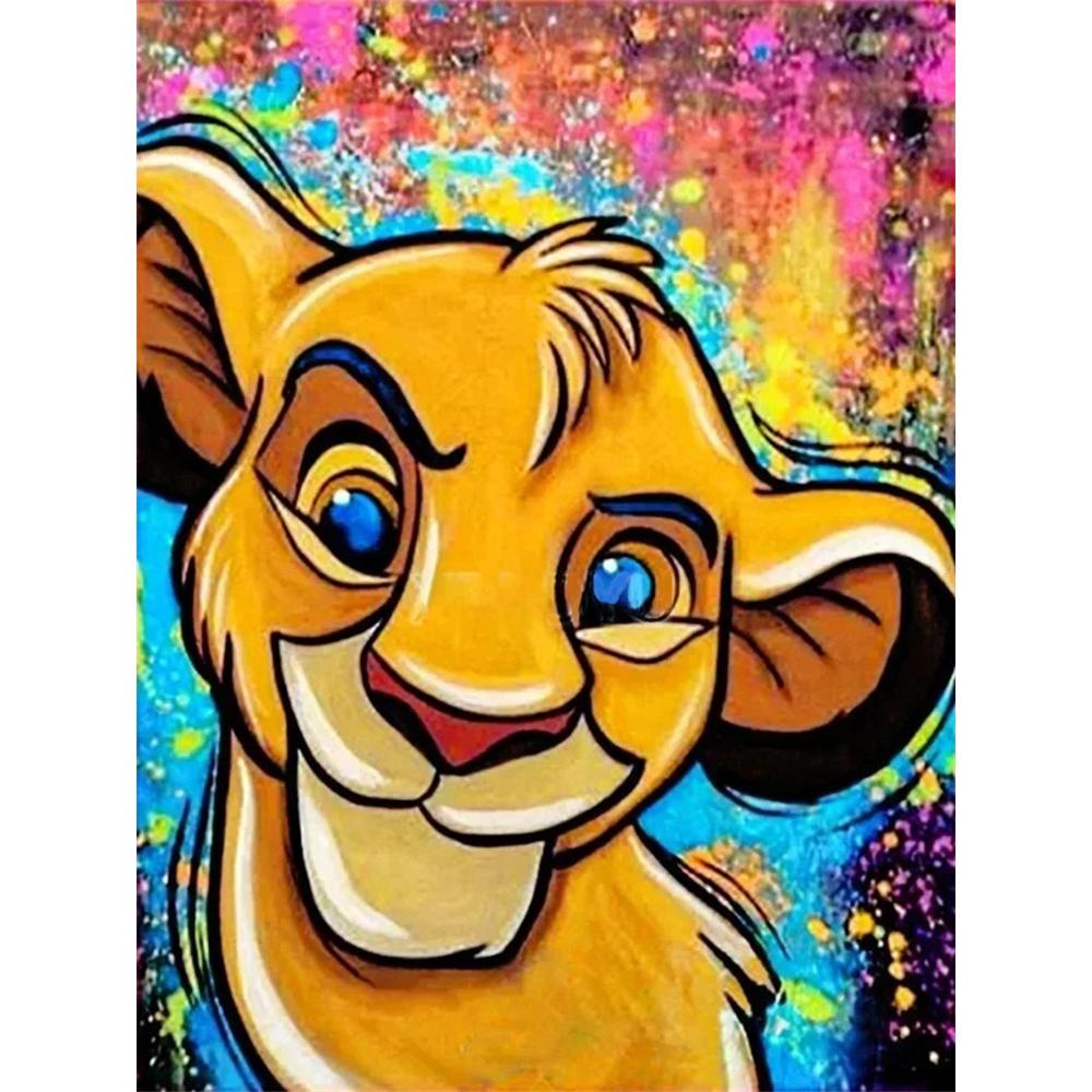 Disney Алмазная живопись 5D Король Лев Симба Мультфильм Кино Крестик Вышивка Ремесло Подарок Декор Дома
