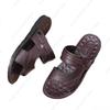 Fashion Men's Summer New Sandals and Slippers Men's Leather Sandals Adult Thick-soled Beach Shoes Non-slip Open-toe Leather Sandals