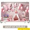 2D Pastel Butterfly Tent Birthday Background Cloth Photo Booth Prop