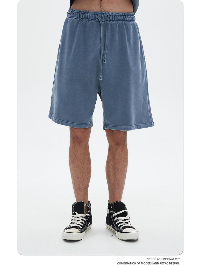 ARTIE Мужские шорты из махровой ткани в стиле ретро с эффектом потертости в стиле батик 2025 года