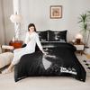 3-Piece Quilt Cover Set with 2 Pillowcases - The Godfather Classic Movie Black White Vintage Poster for Dorm Room Decor