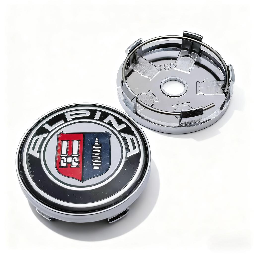 4pcs Alpina Logo Emblem Car Wheel Center Caps 60MM 56MM Wheel Hub Cap Alpinas Badge Rim Hubcaps Cover Replace Car Accessories