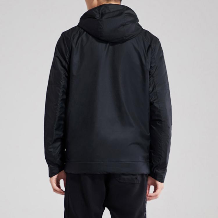 Nike Спортивная ветрозащитная хлопковая куртка с капюшоном Мужская верхняя одежда Черный 861789-010