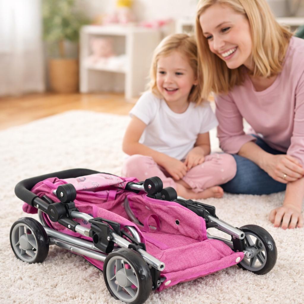 [PACZB] Doll's Pram 3 in 1 Gondola, Stroller, Carrier + Accessories Z3333
