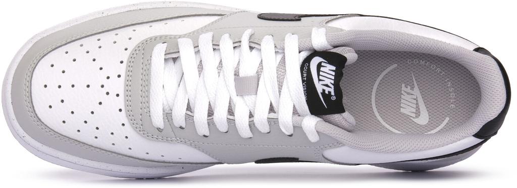 Кроссовки Nike Court Vision Low серый туман/черно-белый