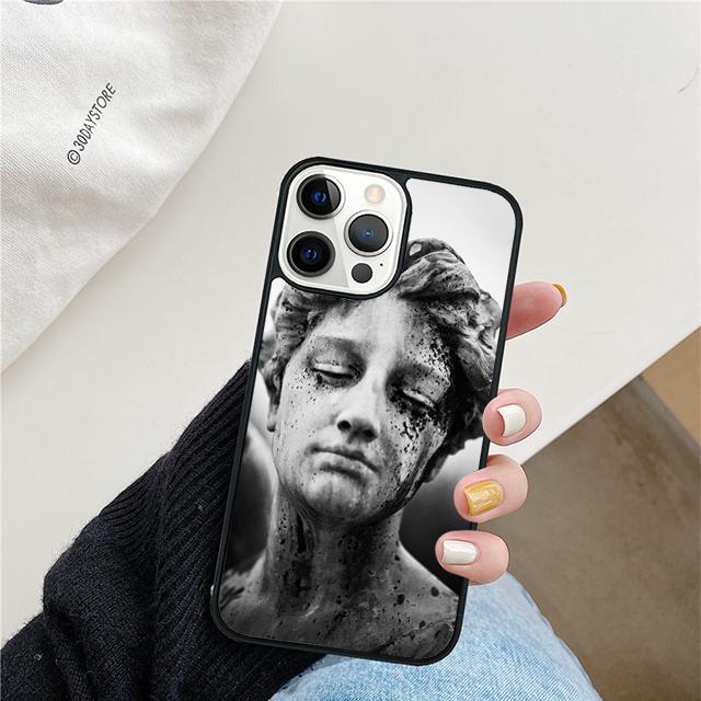 Греческая эстетика Гипсовая статуя Искусство Чехол для телефона Для iPhone 17 Air 15 16 Чехол 11 13 14 Pro Max 12 Plus Max Fundas
