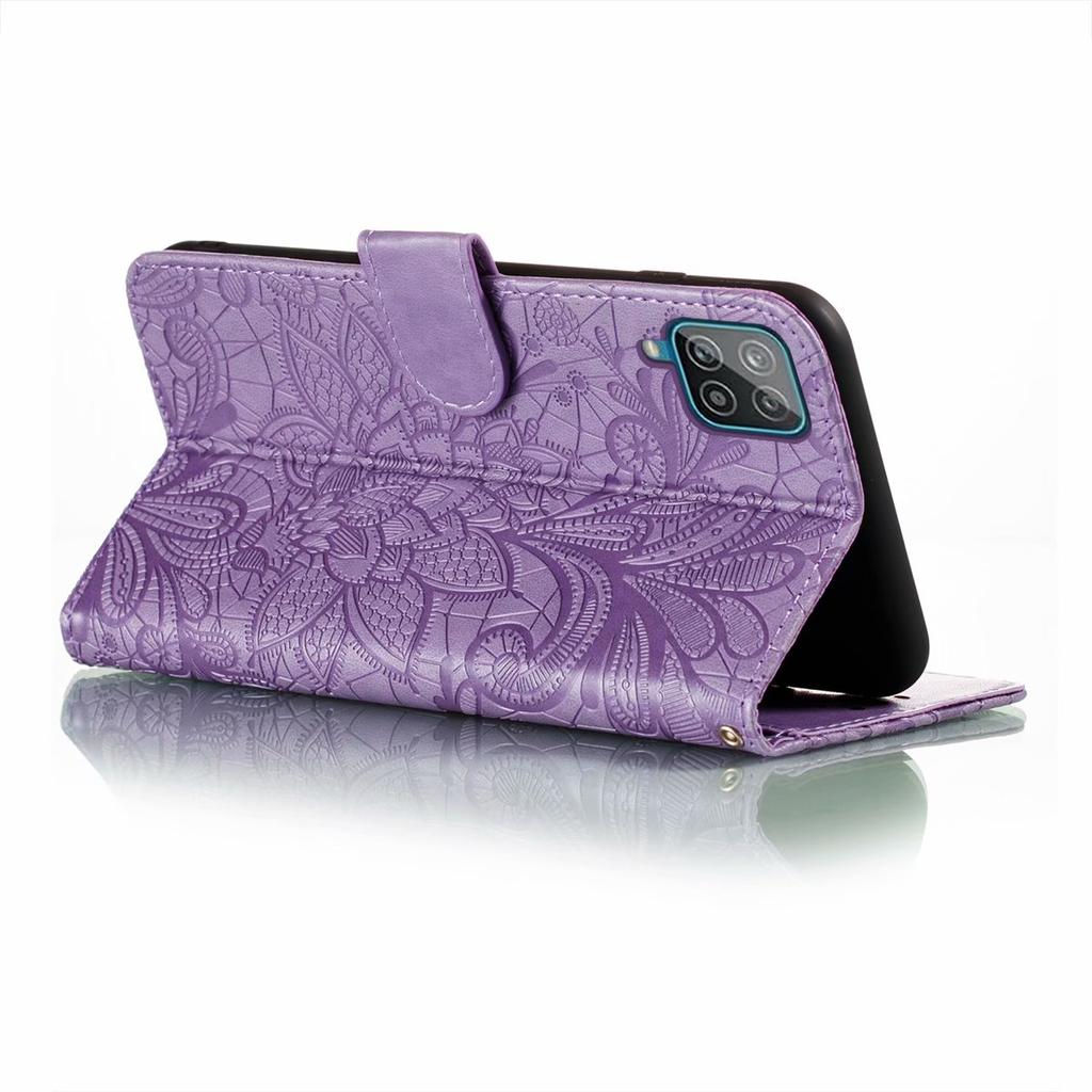 Phone Case For Samsung Galaxy A12 A22 A14 A34 A54 M12 M33 M53 M23 M32 M22 A32 A52 A72 5G A13 A53 A 12 54 32 52 Book Stand Wallet Leather Flower Cover