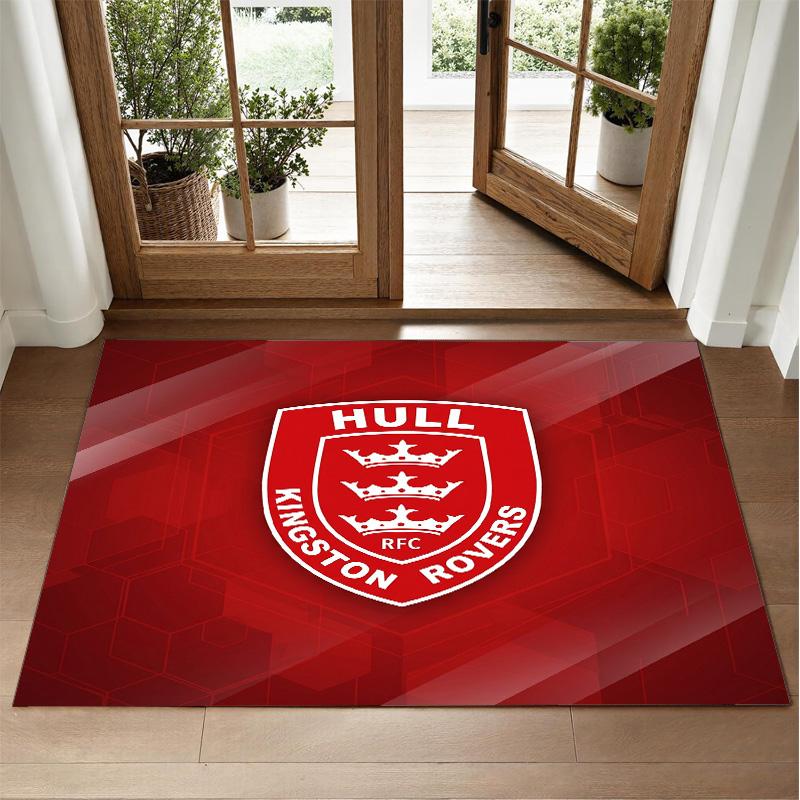 Hull KR Design Crystal Velvet Rug Soft Decorative Mat for Bedroom Entrance