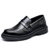 Мужские кожаные туфли осень новые на мягкой подошве с закрытой пяткой платье деловые дышащие увеличивающие рост кожаные повседневные туфли для жениха на свадьбу для мужчин