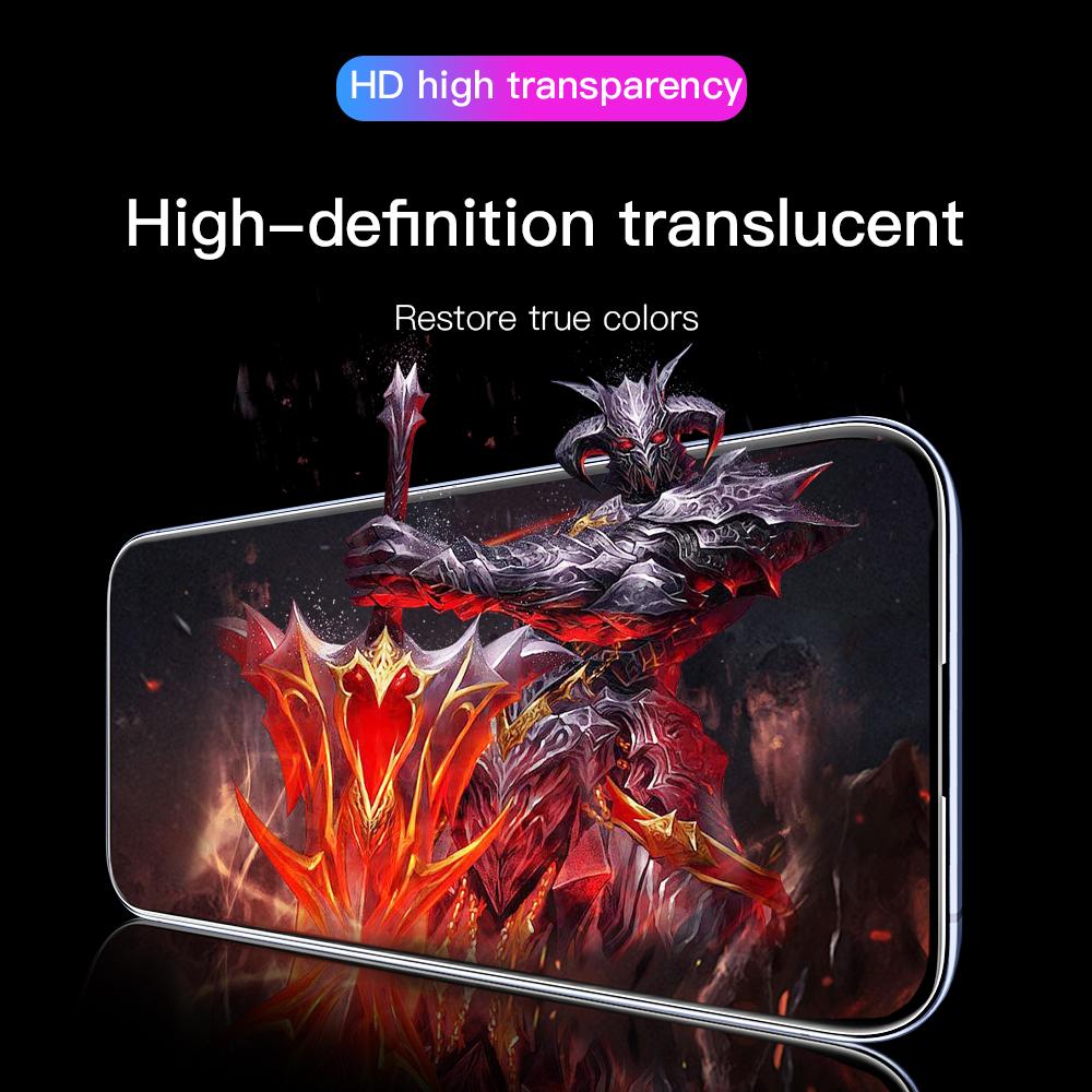 KEYSION Закаленное стекло Full Cover для iPhone 16 Pro Max Full Glue HD Screen Защитная стеклянная пленка для iPhone 15 14 13 12 Pro Max