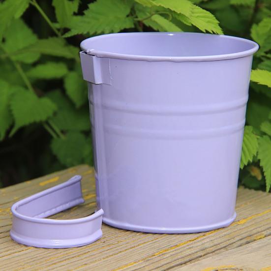Цветочная корзина. Практичный прочный антидеформированный горшок в форме ведра со съемным крючком для патио.