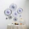 Decorative Silver Rosettes Communion Wedding 8 pcs
