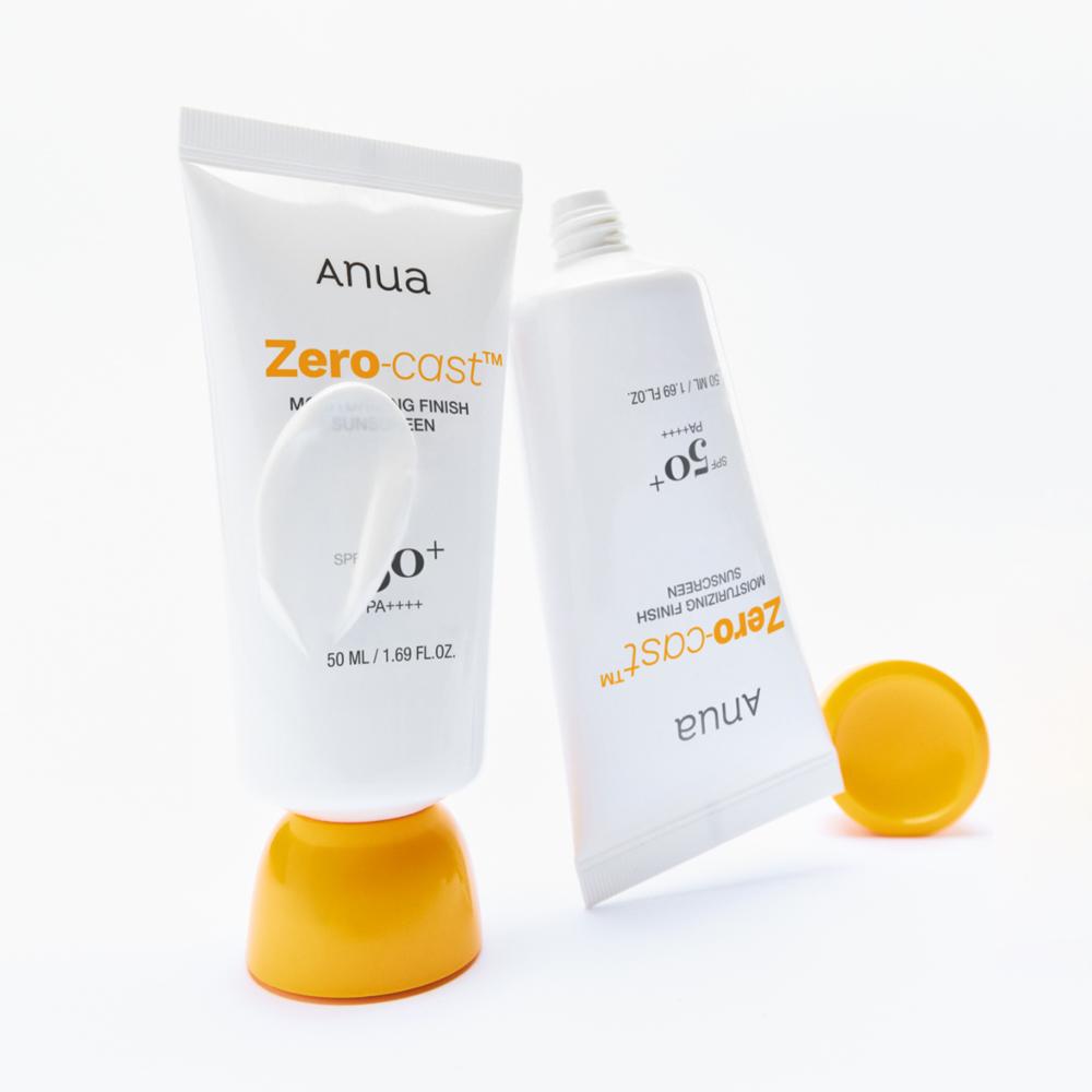 ANUA Zero Cast Hydrating Sunscreen Double Set 50ml x 2 Lightweight Korean Daily Sun Cream