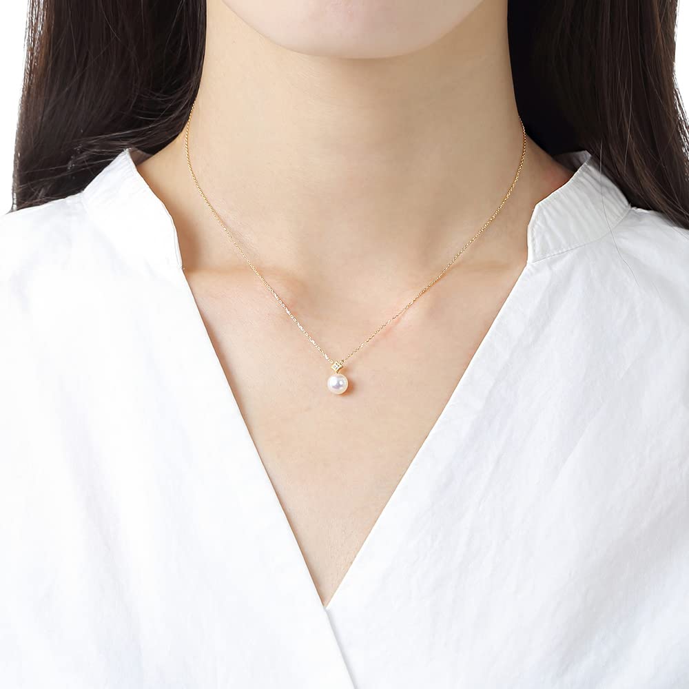 Кулон с жемчугом Wish K18 для женщин [Подарочная упаковка]