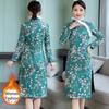 Высококачественное винтажное китайское платье Cheongsam с длинным рукавом женское платье Qipao Slim Package Hip Dress P