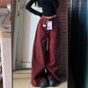 Working Jeans for Women In Autumn and Winter Lazy and Relaxed High Waist Loose and Slimming Wide-leg Floor Trousers