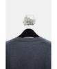 YOUTH Hidden Button Round Neck Cardigan - Charcoal Gray
