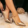 Women's High Heels Fashion Pointed Gold Stiletto Women's Shoes Fashion Simple Women's Shoes