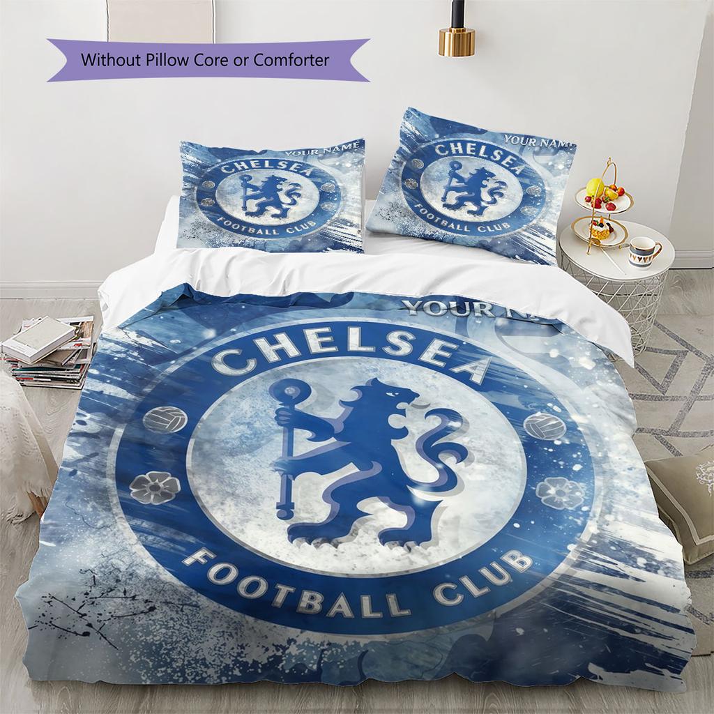 Chelsea F Custom Name Pattern Bedding,Quilt Set Quilt Cover Pillowcase Home Birthday Gift(1 * duvet cover + 2 * pillowcase, without core)