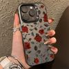 Retro Fashion Red Rose Matte Laser Phone Case For  13 12 11 Lite 14 13T 13 12T 12 Poco X6 X5 X3 F5 M6 Pro Shockproof Cover