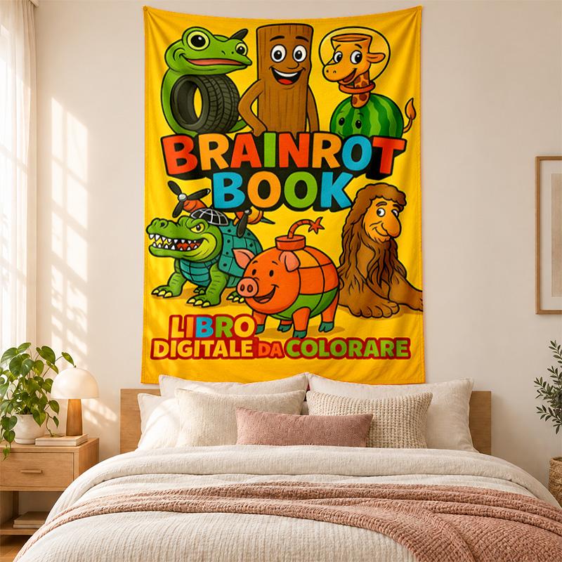 Brainrot Tapestry highquality for decorating living room bedroom dorm walls ideal as bedroom wallart orholiday gift