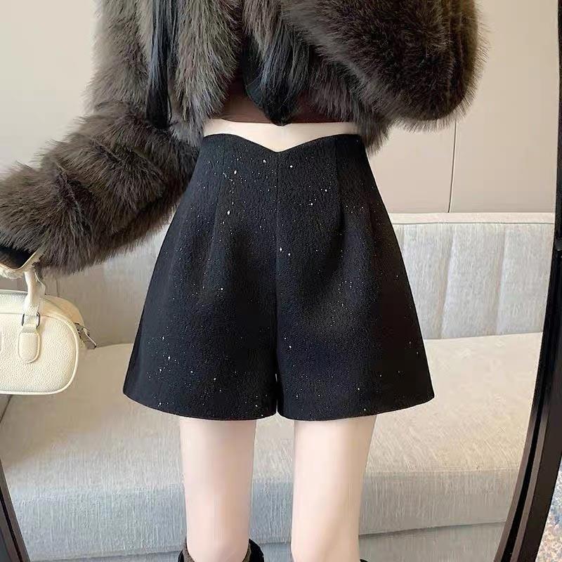 Женские широкие шорты с высокой талией, облегающие повседневные шорты А-силуэта, модная одежда в корейском стиле 2000 года, весна