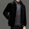 Мужская куртка из норки Snow Mink, зимняя новая модная повседневная шуба с застежкой-молнией и лацканами