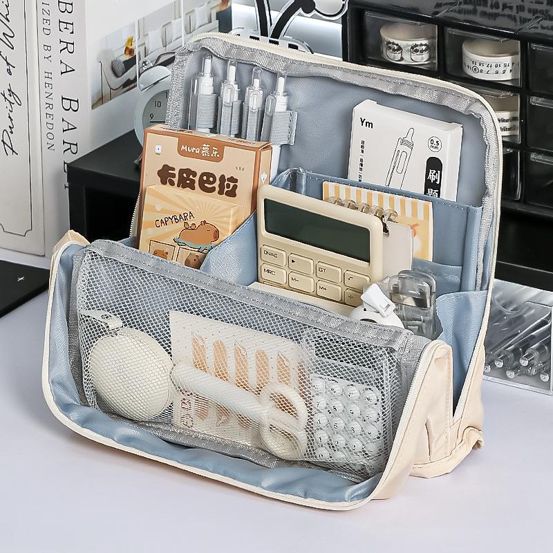 High Looking Large Capacity Pencil Case Simple Stationery Box Student Stationery Bag Storage Bag Office Stationery Supplies