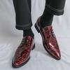 Мода 2025 Роскошные банкетные туфли Высококлассные красные мужские глянцевые деловые туфли Дизайнерский бренд Мужские броги Универсальные Трендовые