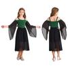 Kids Girls Medieval Princess Costume Renaissance Robe Gown Square Neck Halloween Cosplay Fancy Dress