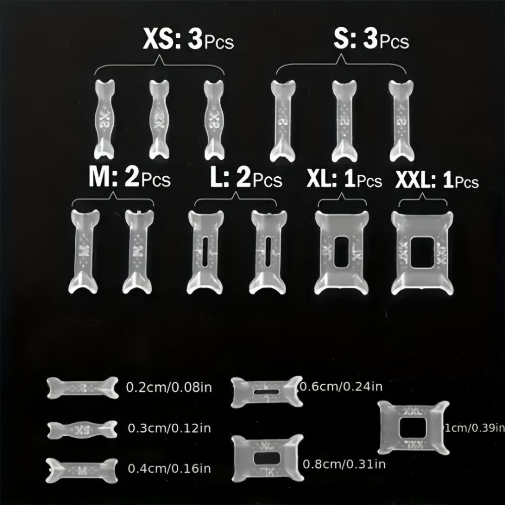 12Pcs Ring Adjustment Pad Invisible Transparent Plastic Inner Sticker Anti Slip Artifact For Ring Reduction Fixed Adjuster Mold