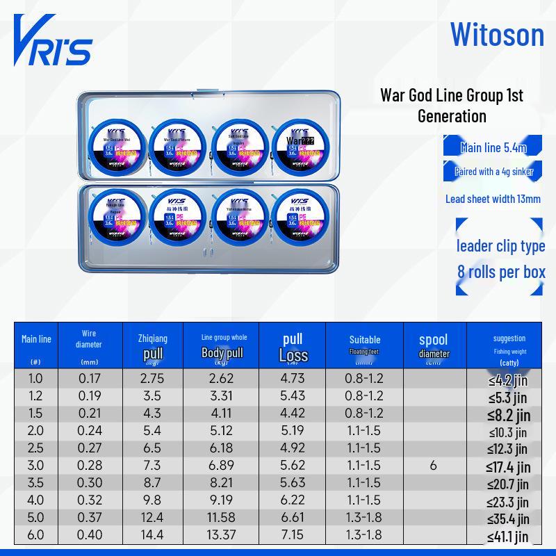 Weituosen Ares 4,5 м Набор высококачественной лески для карася