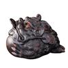 Purple Pottery Tea Ornaments Supportable Lucky Toad Decoration Handmade Creative Tea Tray Decoration Tea Pet