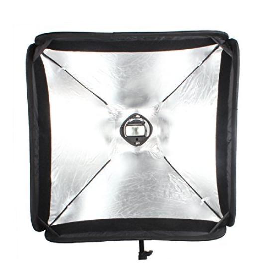Складной софтбокс Godox 60 см x 60 см 24x24 дюйма, кронштейн Bowen Mount S-типа, профессиональный комплект для вспышки фотокамеры с сумкой для переноски для использования на открытом воздухе