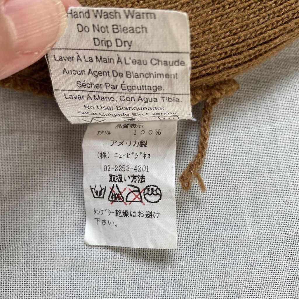 [Б/У] Сделано в США, вязаная шапка бини Carhartt верблюжьего цвета