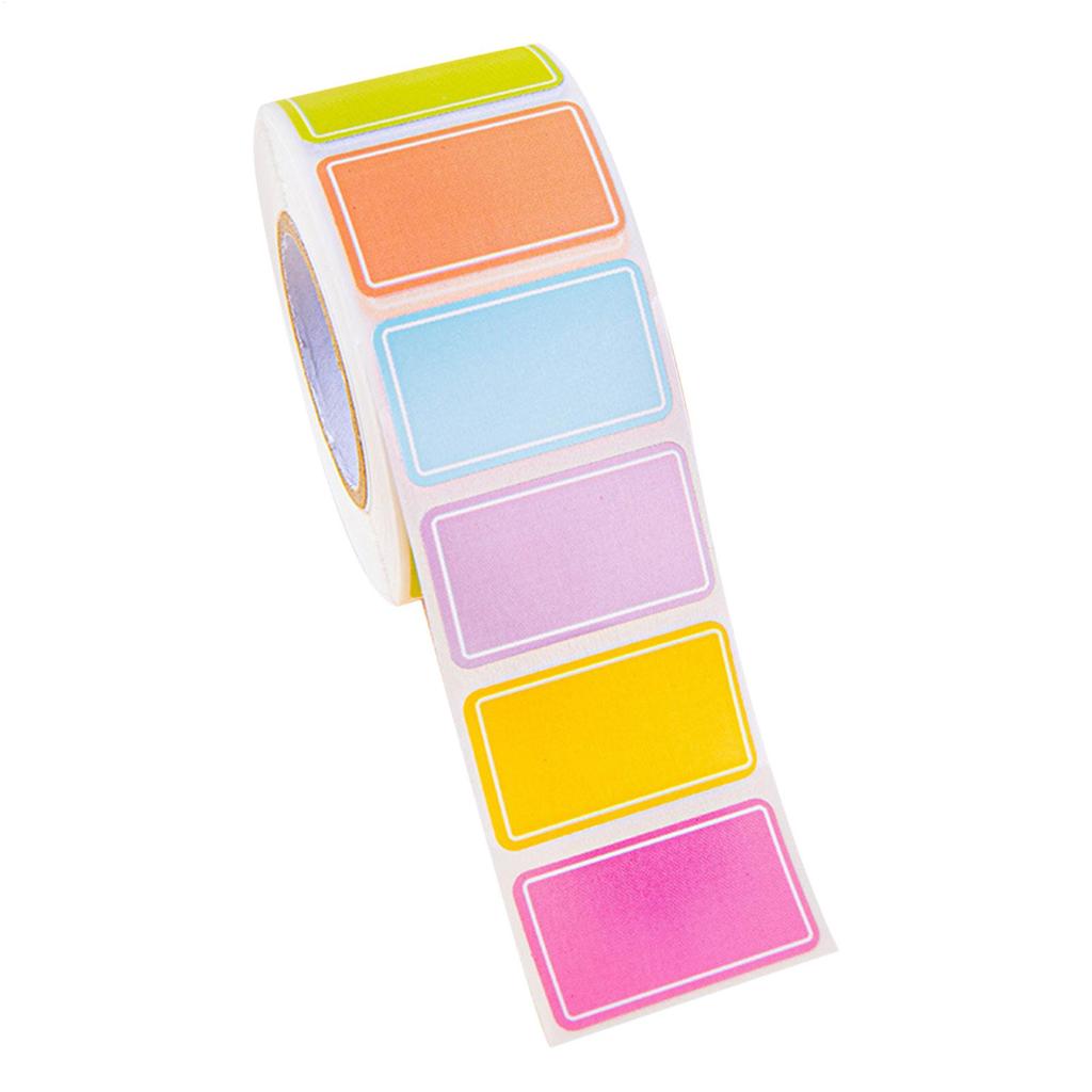 500pcs Roll Waterproof Color-Coded Index Tabs Vibrant Durable Sticky Labels for Organizing, Personal-ized Name Tags