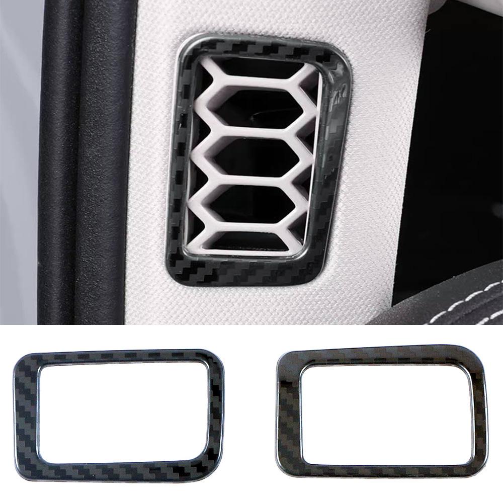 Для GWM Tank 300 2024 2024 A Pillar AC Air Outlet Vent Frame Ring Trim Interior Accessories Carbon Black Stainless Steel Decor