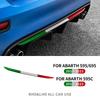 Real Hard Carbon Fiber Interior Sticker for Abarth 595 695 595C 2017-2023 - Tricolor / Red / Black Carbon