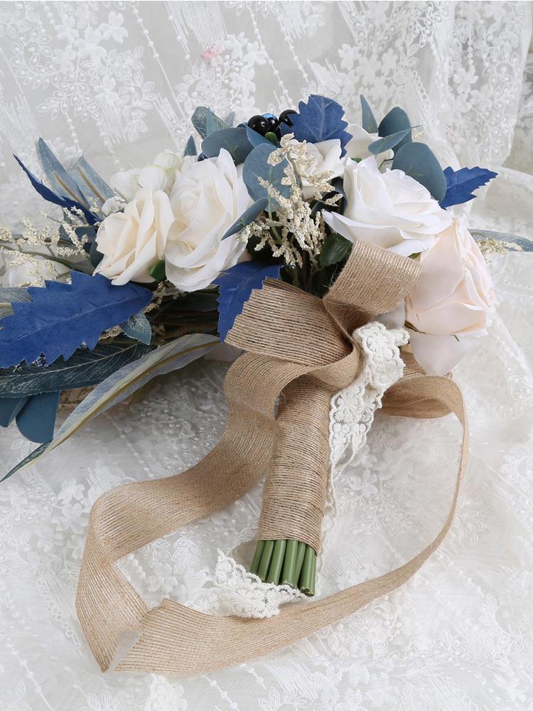 1шт искусственный букет каскадные искусственные цветы свадебные букеты для невесты свадебные букеты для невесты для свадебной церемонии и годовщины