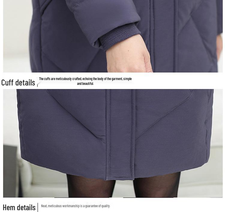 2024 Женская зимняя пуховая куртка большого размера с меховым воротником - Модная, Теплая, Утепленная, Мамин тренд.