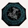Thor's Hammer: Viking Symbol T-Shirt - Norse Mythology DesignUmbrella, Portable 3-Fold Umbrella for Men & Women,Christmas Gift ES154